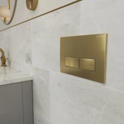 Viva Skylo Ultra24 Brushed Brass Dual Flush Plate ULTRA24