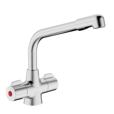 Bristan Manhattan Easyfit Mono Sink Mixer Tap Brushed Nickel MH SNK EF BN