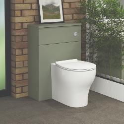 Newland 600mm WC Unit Including Worktop (No Cistern) Sage Green