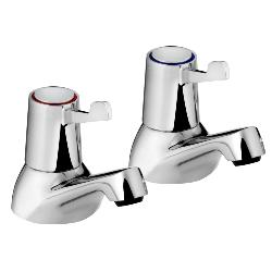 Bristan Lever Bath Taps with Ceramic Disc Valves Chrome Plated VAL2 3/4 C CD