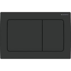 Geberit Alpha01 Square Dual Flush Plate - Matt Black 115.055.14.1