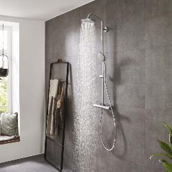 Hansgrohe Croma Showerpipe 160 1jet with thermostatic shower mixer