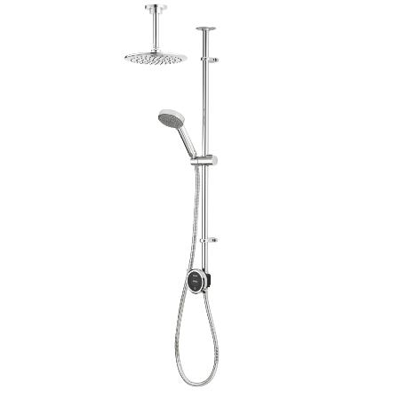 Aqualisa Quartz Touch Smart Divert with Exposed Shower with Adjustable and Ceiling Fix Heads - GP