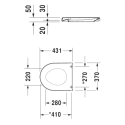 Duravit Stark 2 Soft Close Seat and Cover White 69890000
