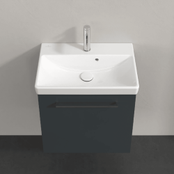 Villeroy & Boch Avento Crystal Grey 550mm Wall Hung 1 Door Washbasin and Vanity Unit SAVE13B101