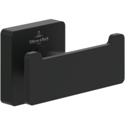 Villeroy & Boch Elements Striking Double Robe Hook Matt Black TVA152012000K5