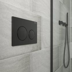 Viva Skylo Ultra12 Matt Black Dual Flush Plate ULTRA12