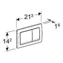 Geberit Alpha01 Square Dual Flush Plate - Red Gold 115.055.QA.1