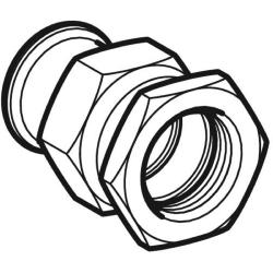 Geberit Mapress Copper Adaptor Union with Female Thread: CC499K, d=22mm, Rp=3/4" - 65484