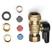 Salamander 3/4" Female to 15/22mm Compression Isolation Valve ACCISOVAL34FT22COM