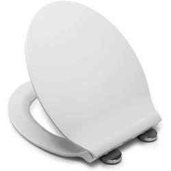 Croydex Michigan Flexi-Fix Slimline Soft Close and Quick Release Round Toilet Seat White WL601622H