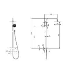 Villeroy & Boch Verve Thermostatic Shower System Chrome TVS109005UK061