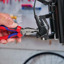 Knipex Needle-Nose Combination Pliers with Comfort Handles Black Atramentized 185mm 08 22 185