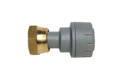 Polypipe PolyPlumb Straight Tap Connector (Brass Connecting Nut) 15mm X 3/4” PB71534