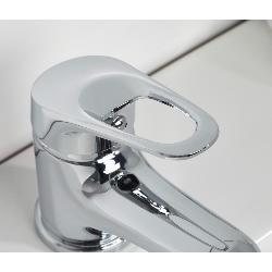 Bristan Iris Basin Mixer with Clicker Waste Chrome IRS BAS C