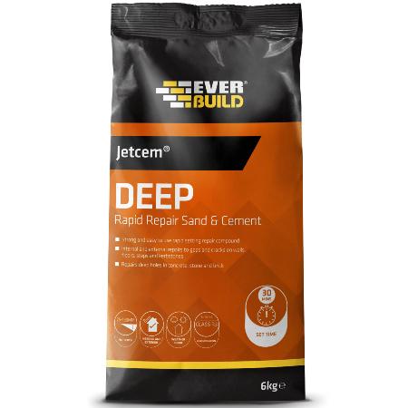 Everbuild Jetcem Deep Rapid Repair Sand and Cement Grey 6kg