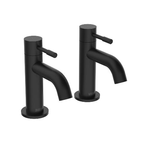 Bristan Mila Bath Pillar Taps Black MI 3/4 BLK