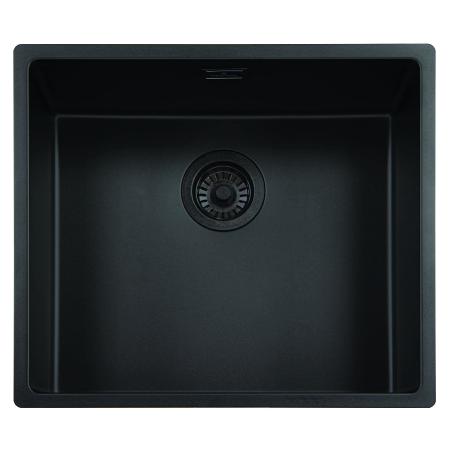 Reginox New York 50X40 Jet Black Stainless Steel Single Bowl Sink