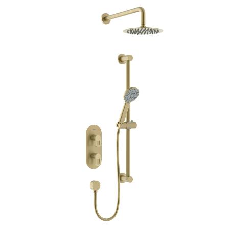 Bristan Saffron Brushed Brass Concealed Dual Control Shower Pack SAFFRON BB SHWR PK