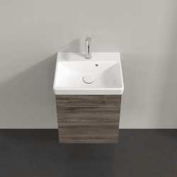 Villeroy & Boch Avento Stone Oak 450mm Wall Hung 1 Door Washbasin and Vanity Unit SAVE17RK01