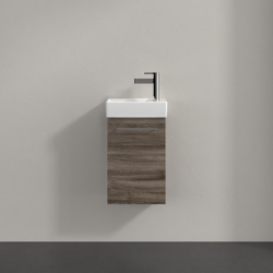 Villeroy & Boch Avento Stone Oak 360mm Wall Hung 1 Door Washbasin and Vanity Unit SAVE31RK01