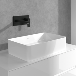 Villeroy & Boch Architectura Square Wall Mounted Single Lever Basin Mixer Matt Black TVW125003000K5