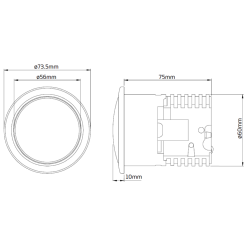 Thomas Dudley CP Round Single Flush Pushbutton 327736