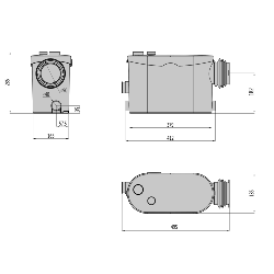 FlowPro Slim Macerator for WC & Bathroom FP400S