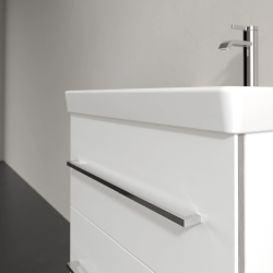 Villeroy & Boch Avento Crystal White 600mm Wall Hung 2-Drawer Washbasin and Vanity Unit SAVE09B401