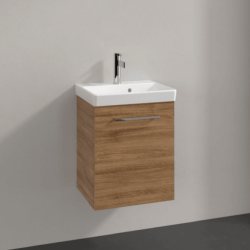 Villeroy & Boch Avento Oak Kansas 450mm Wall Hung 1 Door Washbasin and Vanity Unit SAVE17RH01