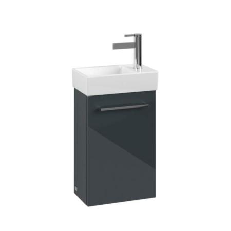 Villeroy & Boch Avento 340 LH Door Cloakroom Vanity Unit With LH Basin Crystal Grey SAVE33B101