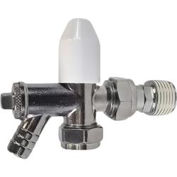 Salus TRLS10 15mm Lockshield c/w with Drain Off Thermostatic Radiator Valve