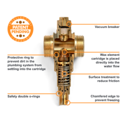 Inta Zero Anti-Freeze Valve 1" Male X 1" Female Swivel ZERO1SW