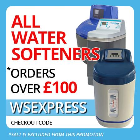 Water softeners free express delivery offer banner